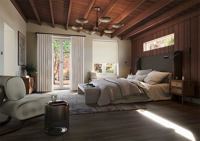 Solari (Blackout), Light Cream - Motorised Roller Blind - Image 8